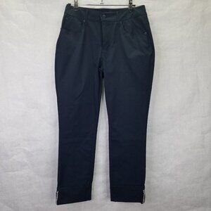 Tretorn Cropped Cuffed Pants Women's 4 Lightweight Pedal Pushers Golf Black NEW